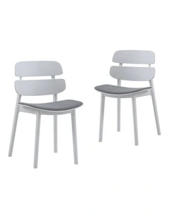Daphne Dining Chairs PP Upholstered Seat White (set of 2)