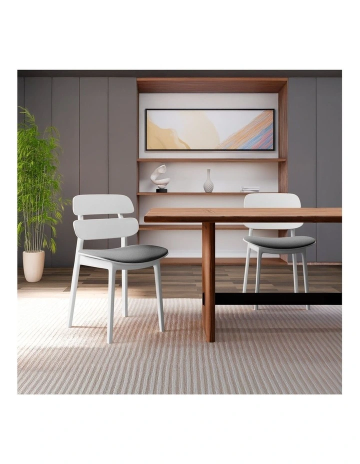 Daphne Dining Chairs PP Upholstered Seat White (set of 2) image 2