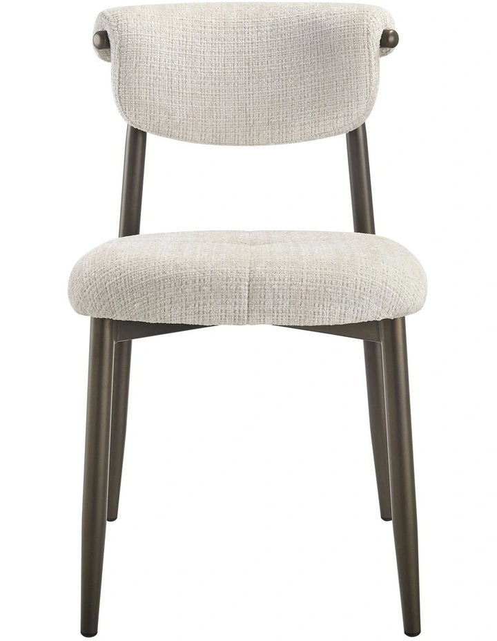 Sanya Dining Chairs Pair (Set of Two) Natural and Bronze image 3