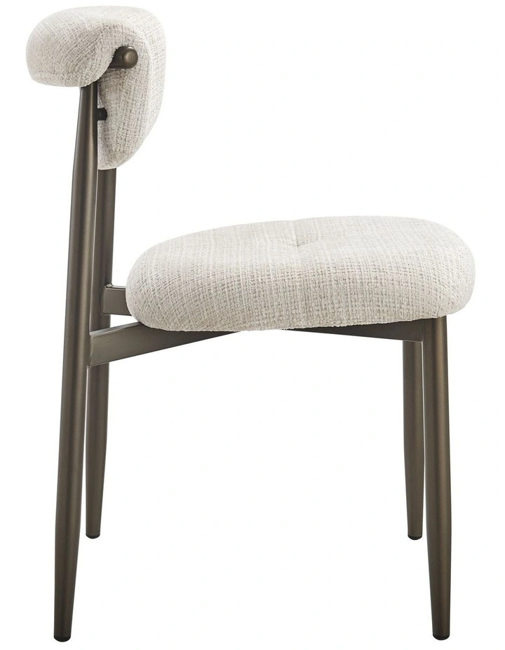 Sanya Dining Chairs Pair (Set of Two) Natural and Bronze image 4
