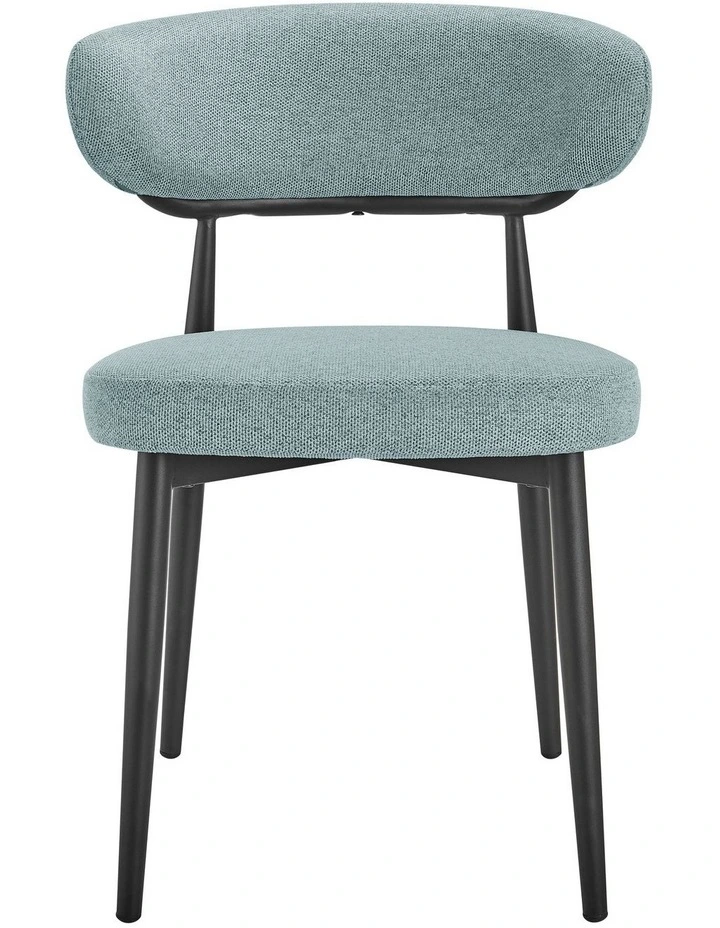 Kath Dining Chairs Pair (Set of Two) Teal and Black image 3