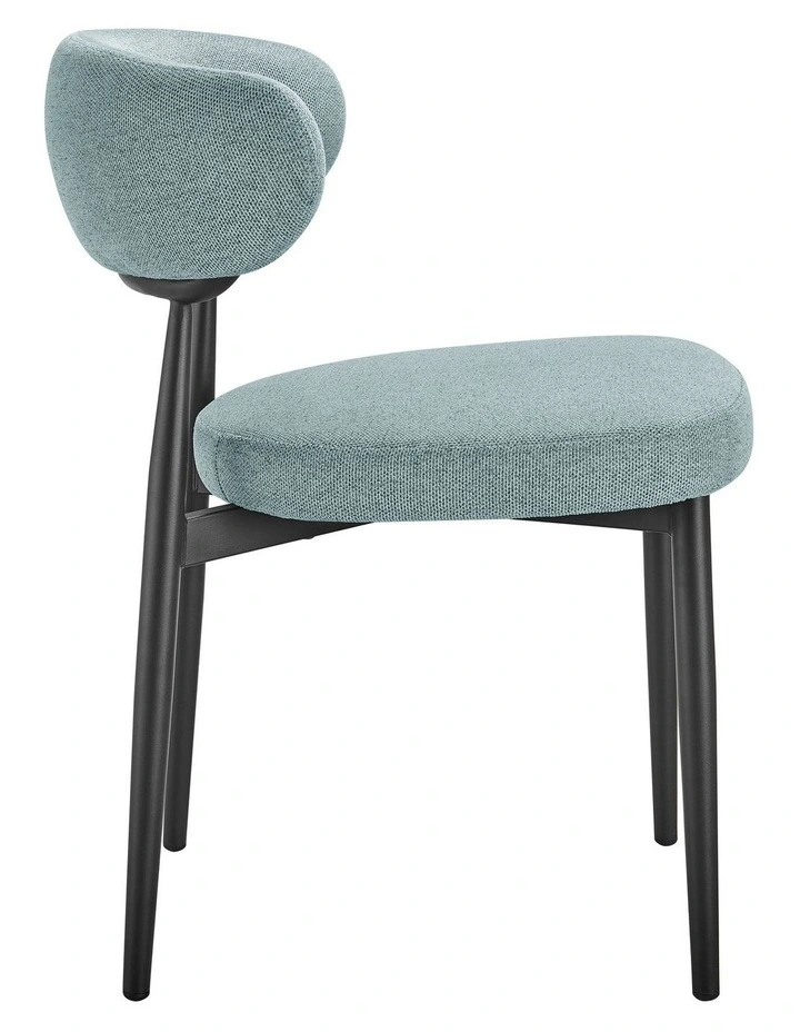 Kath Dining Chairs Pair (Set of Two) Teal and Black image 4