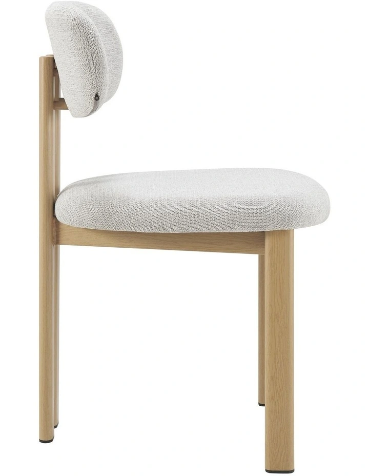 Hilda Dining Chairs Pair (Set of Two) Grey and Oak image 4