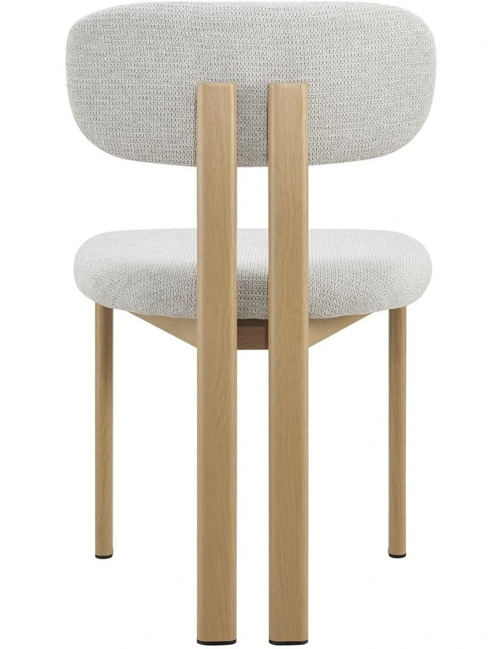 Hilda Dining Chairs Pair (Set of Two) Grey and Oak image 5