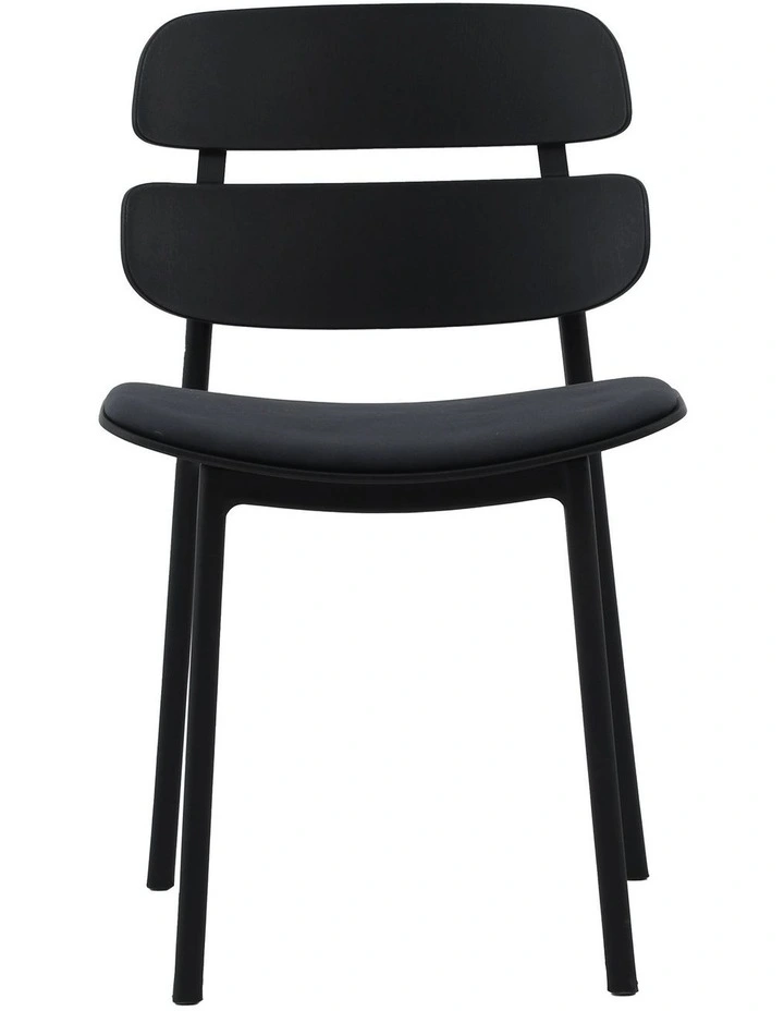 Daphne Dining Chairs PP Upholstered Seat Black (set of 2) image 3
