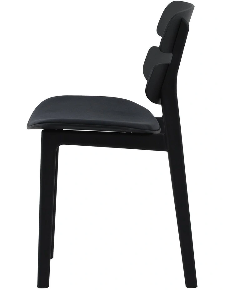 Daphne Dining Chairs PP Upholstered Seat Black (set of 2) image 4