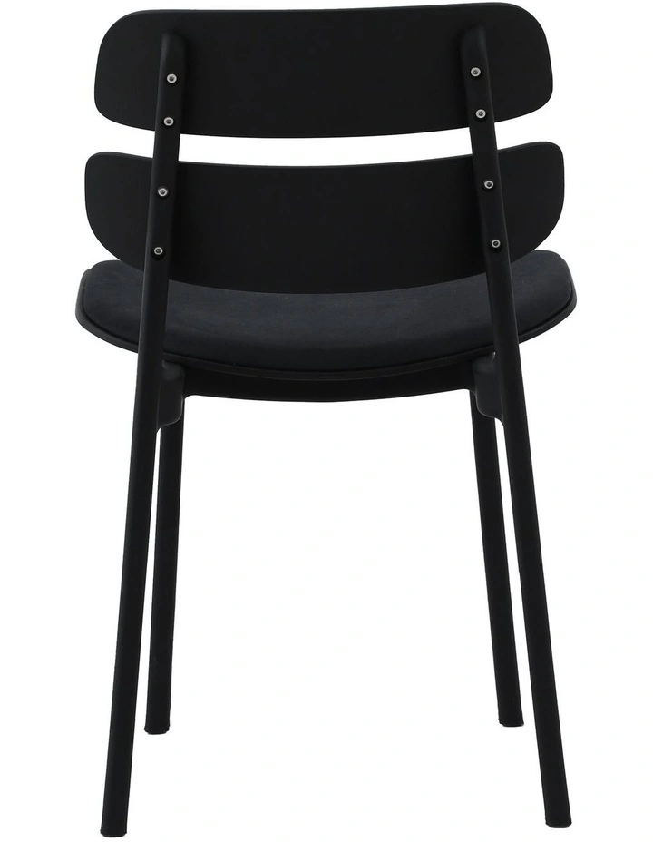 Daphne Dining Chairs PP Upholstered Seat Black (set of 2) image 5