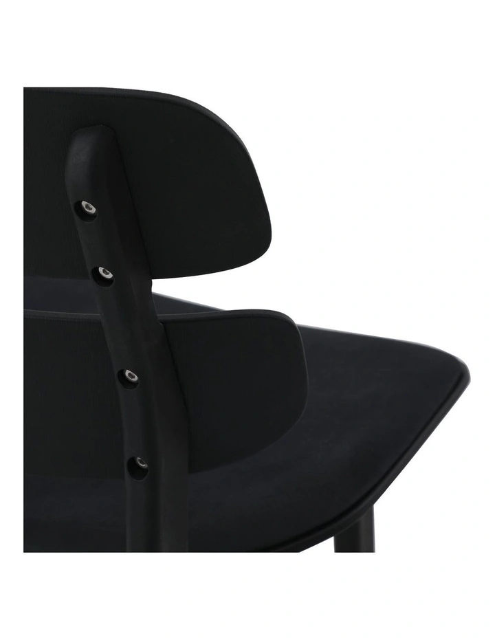 Daphne Dining Chairs PP Upholstered Seat Black (set of 2) image 7