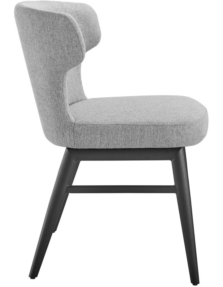 Madellene Dining Chairs Pair (Set of Two) Ash and Black image 4