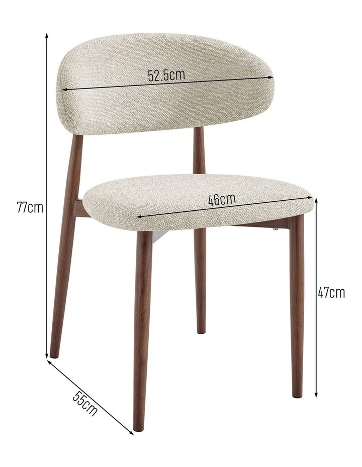 Ormond Dining Chairs Pair (Set of 2) Nude image 7