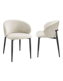 Marian Dining Chairs Pair (Set of 2) Beige