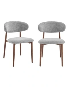 Ormond Dining Chairs Pair (Set of 2) Grey