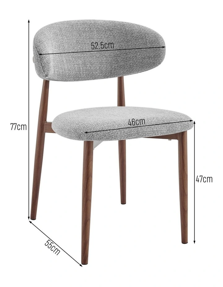Ormond Dining Chairs Pair (Set of 2) Grey image 7