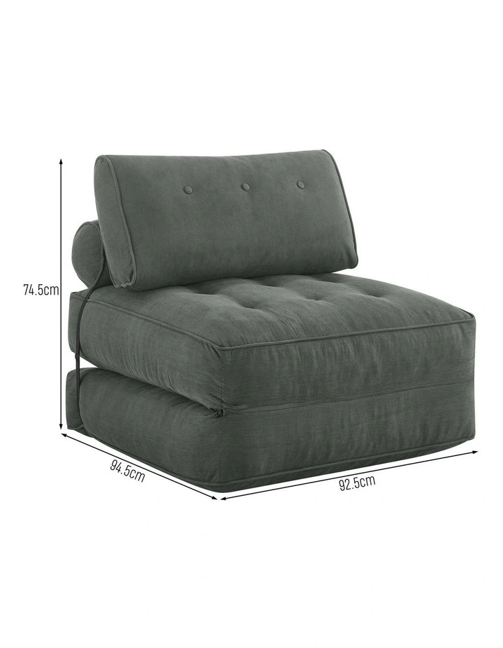 Helga Compressed Fold Out Sofa Bed Single Ash image 6