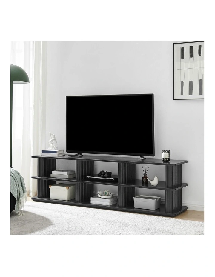 Felicity Open Shelf Entertainment TV Unit 180W Black image 3