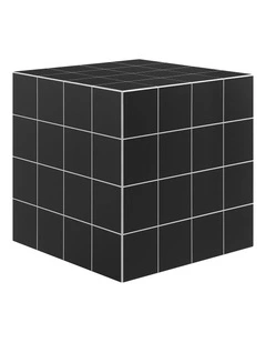 Nash Side Table Cube Bedside Storage Black