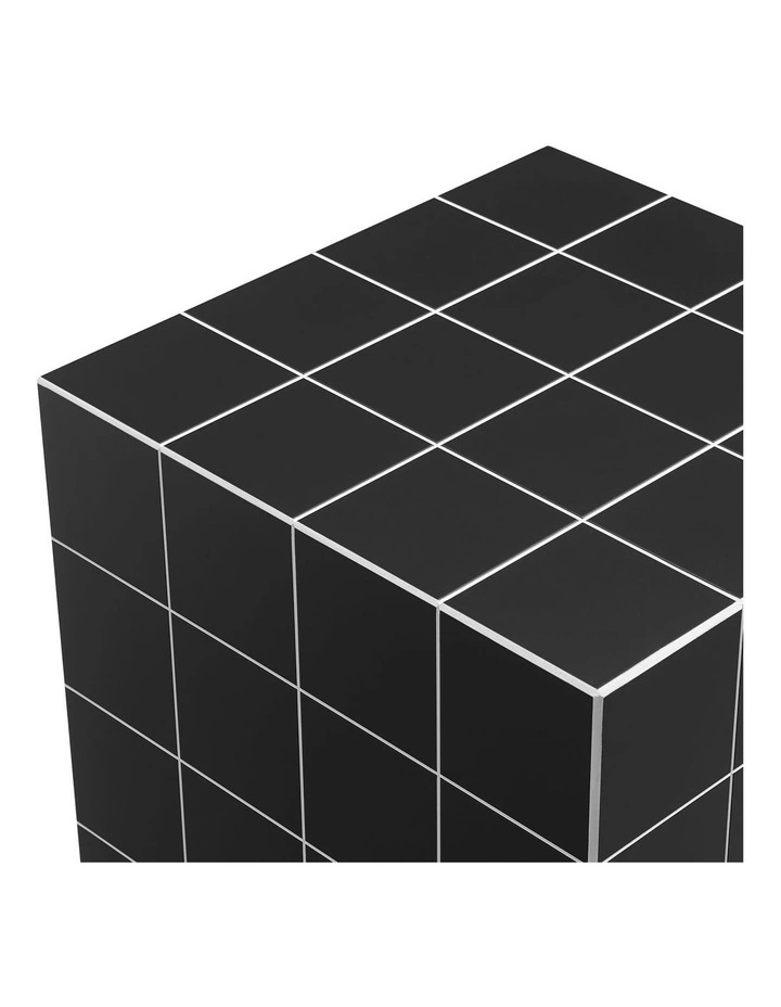 Nash Side Table Cube Bedside Storage Black image 4