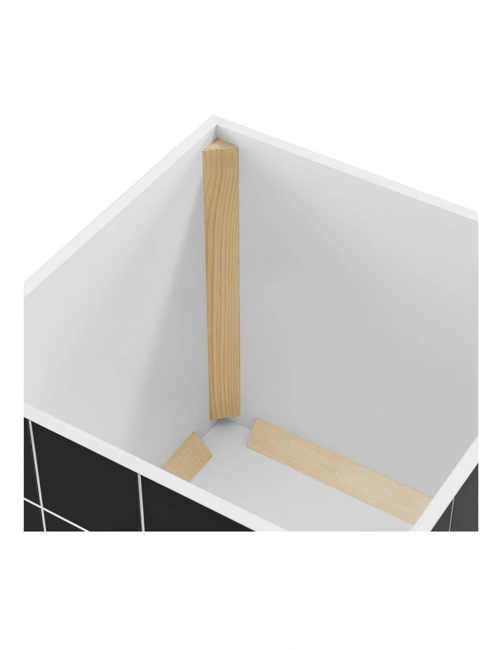 Nash Side Table Cube Bedside Storage Black image 5