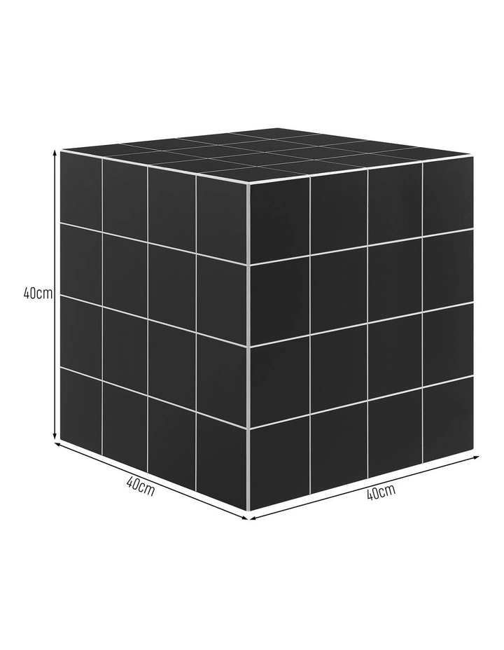 Nash Side Table Cube Bedside Storage Black image 6