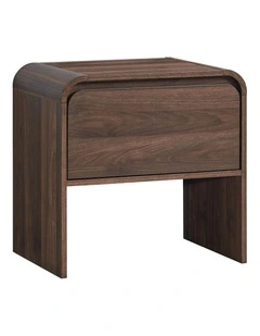 Natalya Bedside Unit Nightstand Side Table 1 Drawer Walnut