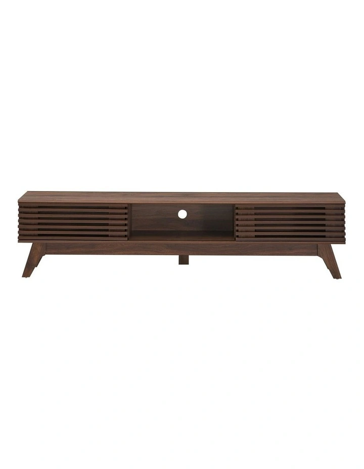 Clancy Entertainment Unit Modern TV Cabinet TV Stand 180cm 2 Doors Walnut image 4