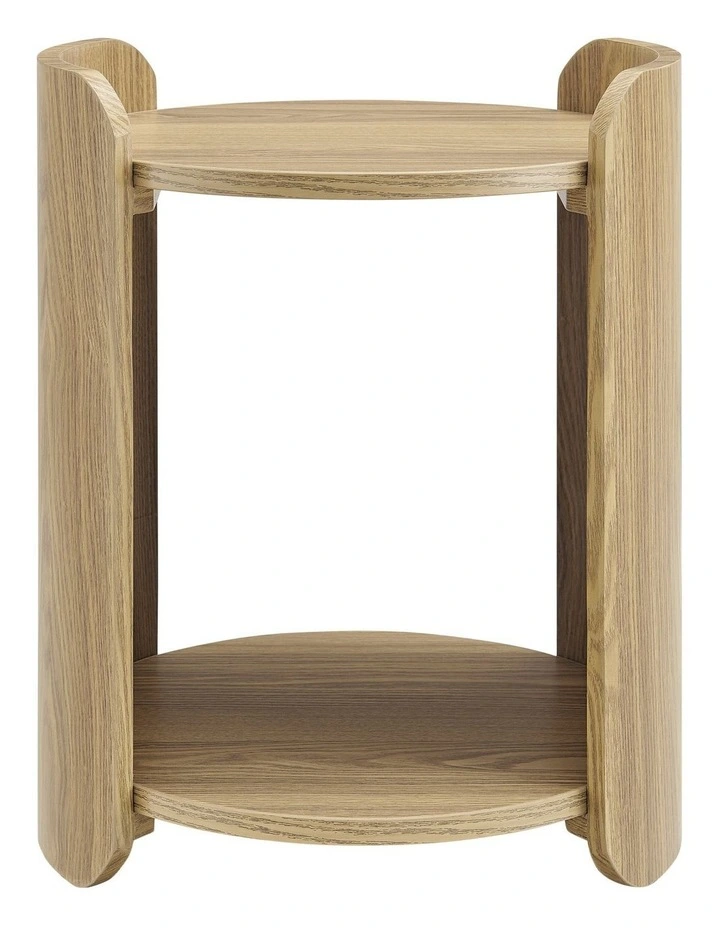 Brett Side Table Bedside Round Oak image 3