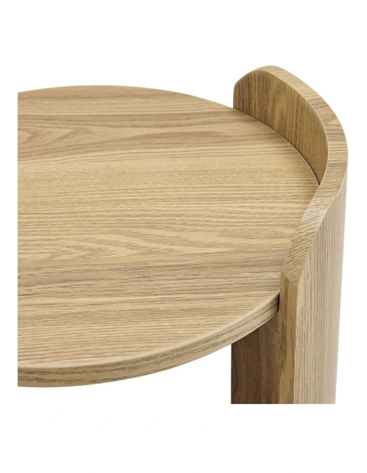 Brett Side Table Bedside Round Oak image 5
