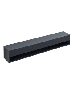 Tierra Wall Mount Entertainment TV Unit Floating 3 Drawers 180cm Black