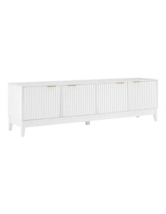 Adoria Entertainment Unit TV Cabinet 180cm 4 Doors White