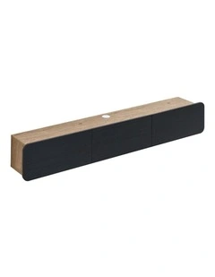 Nora Wall Mount TV Entertainment Unit 3 Doors 180cm Black and Oak