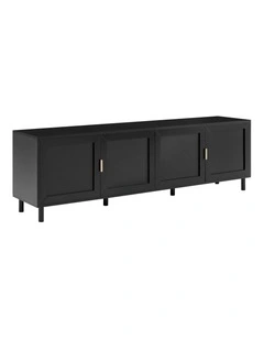 Quincy Lowline TV Entertainment Unit 4 Doors Black