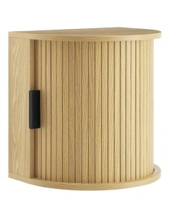 Kayla Floating Wall Mount Bedside 1 Door Oak