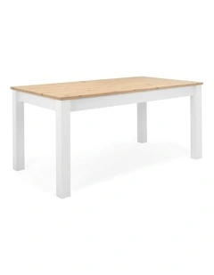 Bergen Dining Table Extendable 160-215cm Dining Furniture Oak and White