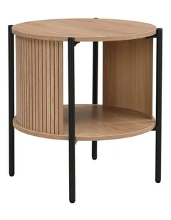Mia Side Table Round Oak