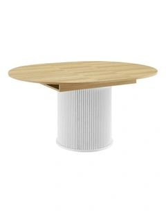 Kayla Extendable Dining Table 120-160cm Oak and White