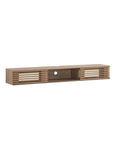 Clancy Wall Mount Entertainment TV Unit Floating 2 Doors 180cm Oak