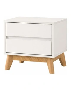 Ariah Bedside 2 Drawers White