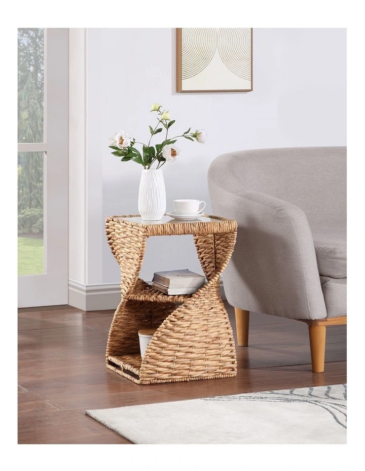 Savannah Side Table Spiral Base Woven image 2