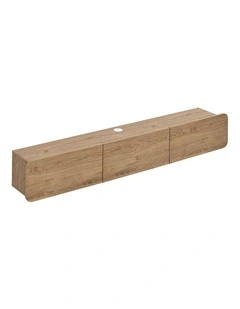 Nora Wall Mount TV Entertainment Unit 3 Doors 180cm Oak