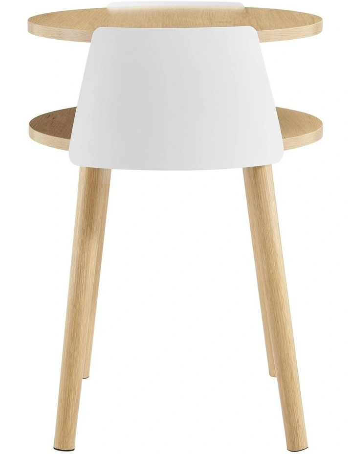Sheena Side Table Bedside Shelf Round White image 4