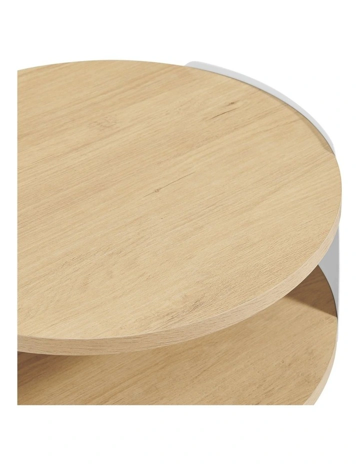 Sheena Side Table Bedside Shelf Round White image 6