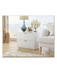 Sauder Morgan Main Side Unit Bedside Drawer Unit 2 Drawers White