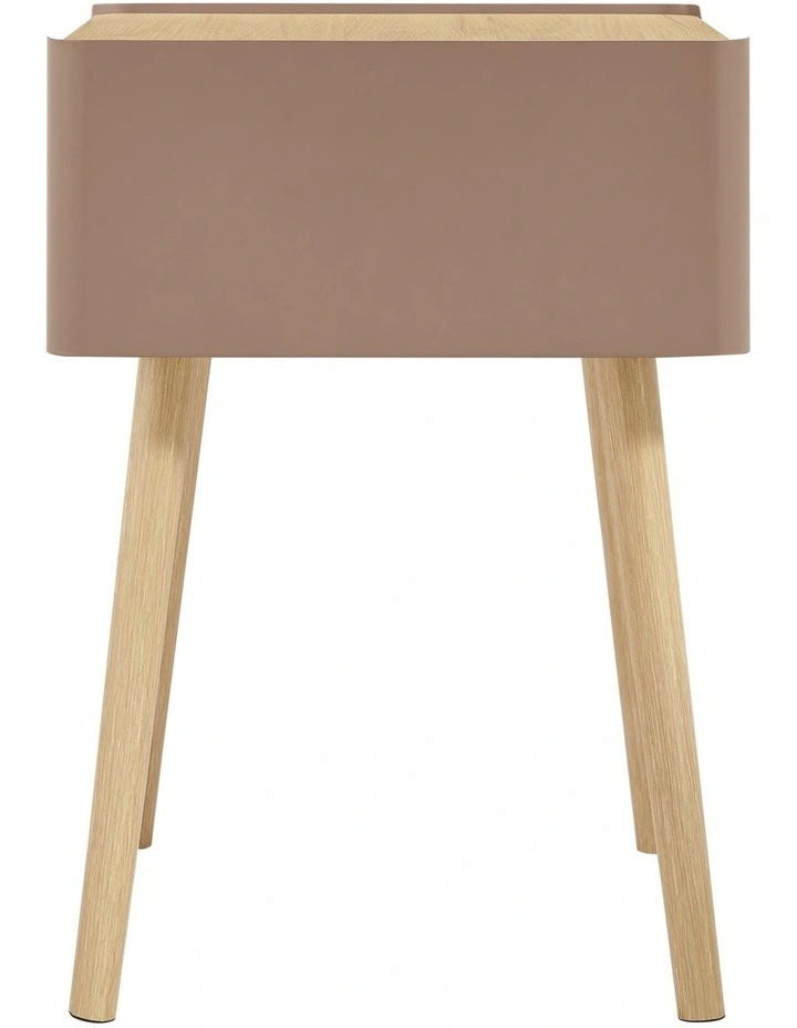 Sheena Side Table Bedside Shelf Square Mocha image 4