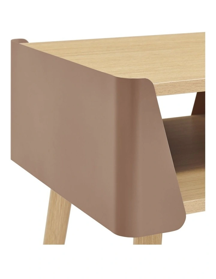 Sheena Side Table Bedside Shelf Square Mocha image 5
