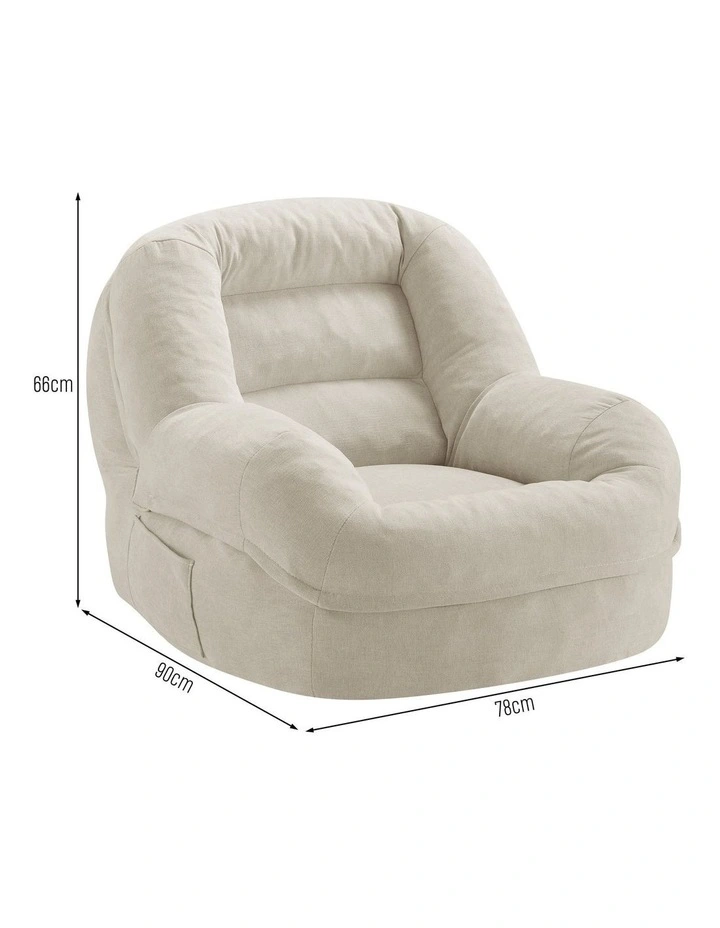 Mira Compressed Chair Lounge Seat Beige image 7
