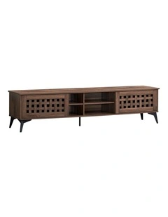Clay Entertainment Unit TV Cabinet TV Stand 180cm 2 Doors Walnut