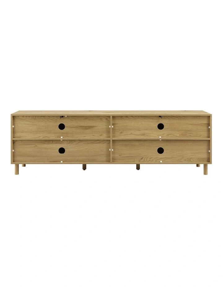Quincy Lowline TV Entertainment Unit 4 Doors Oak image 4