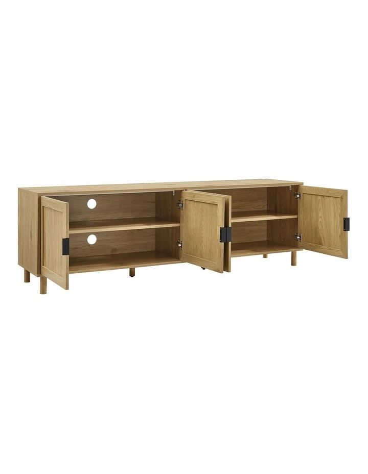 Quincy Lowline TV Entertainment Unit 4 Doors Oak image 5