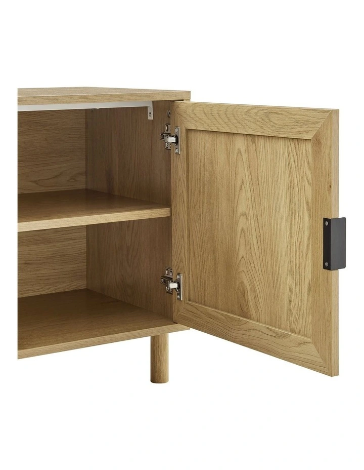 Quincy Lowline TV Entertainment Unit 4 Doors Oak image 6