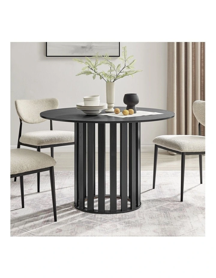 Celia Dining Table Round 110cm Black image 2